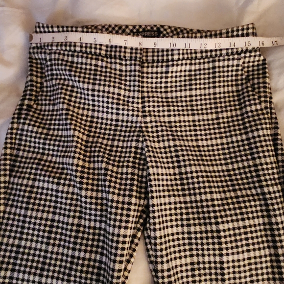 NWOT EXPRESS 3/4 SLEEVE HOUNDSTOOTH PRINT TWO-BUTTON BLAZER JACKET sz 4 - Picture 11 of 16